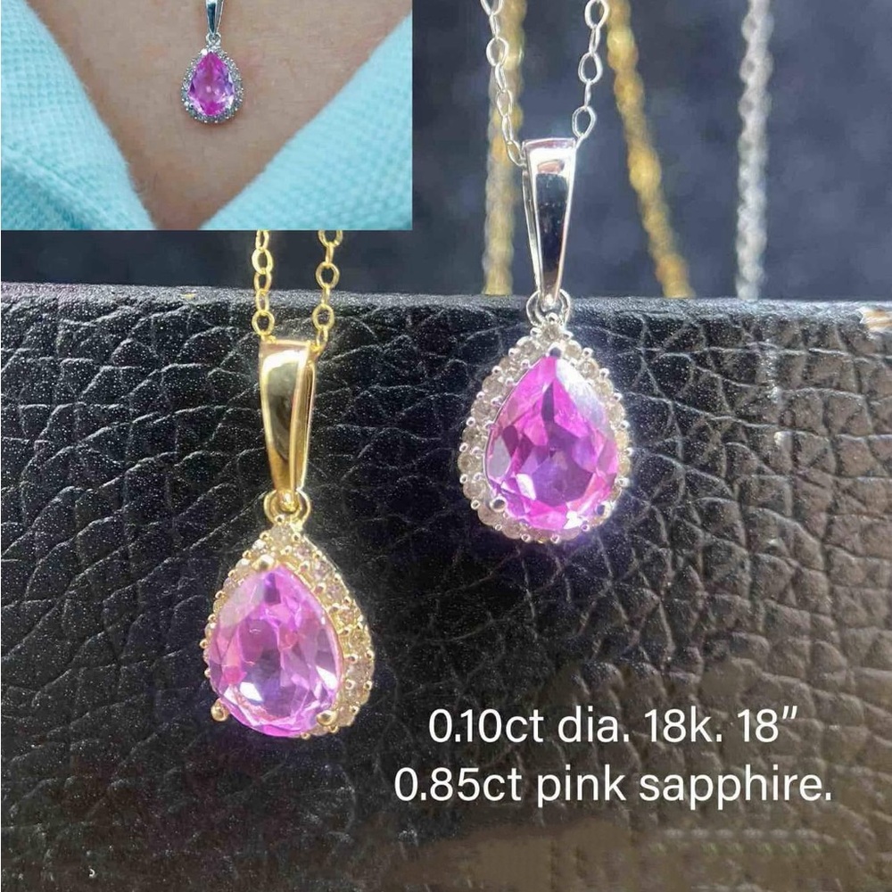 Pink Sapphire Necklace